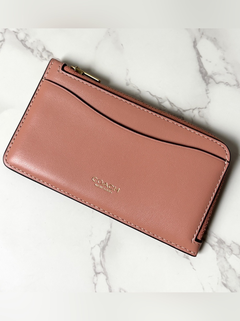New Coach Essential New York Zip Card Case Wallet